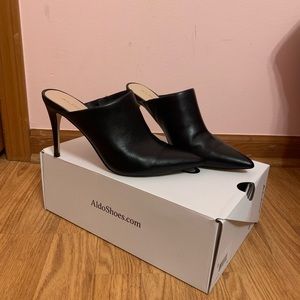 Aldo Lareidith Heeled Mule Black Size 8